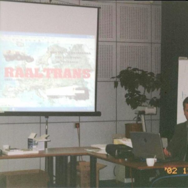 Demonstration events and training. RAALTRANS Editor, version 4 on the projector (2002)